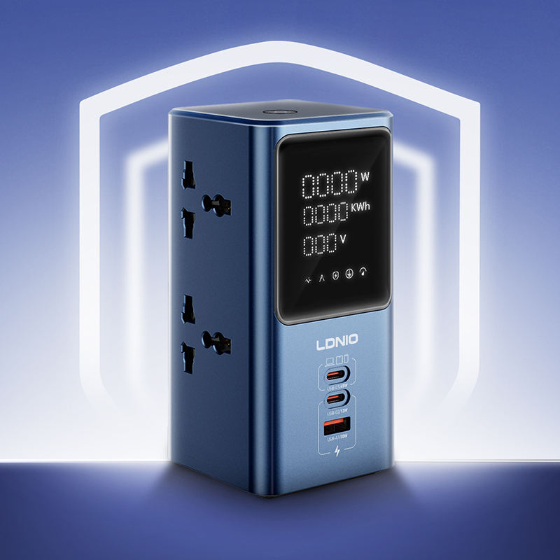 Tower Extension Power Socket with Digital Display