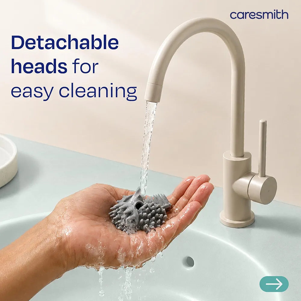 Caresmith Revive Scalp Massager | 96 Silicon Kneading Points with Detachable Heads | Scalp, Body & Head Massager for Hair Growth 
