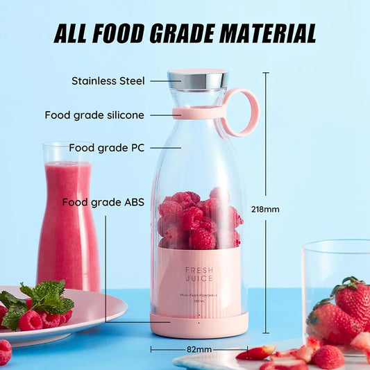 Mini Portable Blender, Cordless, Food Grade Material, 12fl oz, Magnetic Charging, Waterproof, Fresh & Light, Personal Blender for Shakes & Smoothies 