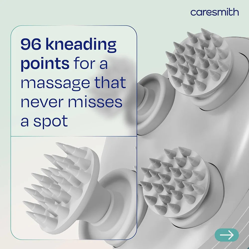 Caresmith Revive Scalp Massager | 96 Silicon Kneading Points with Detachable Heads | Scalp, Body & Head Massager for Hair Growth 